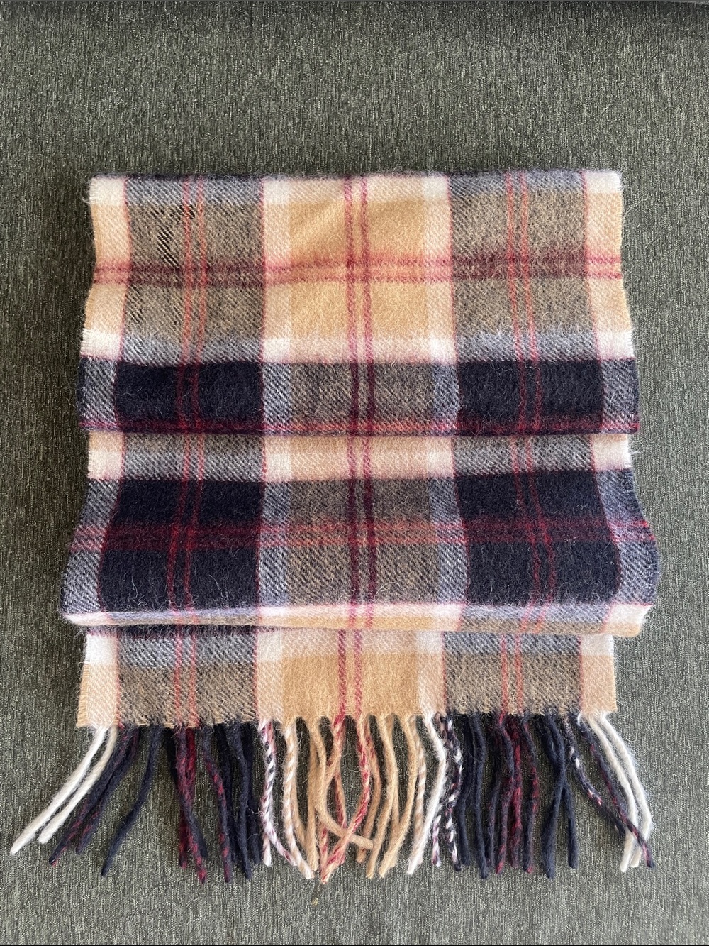 Ballantrae Edinburgh 100 % lambswool scarf plaid Scotland tartan like new